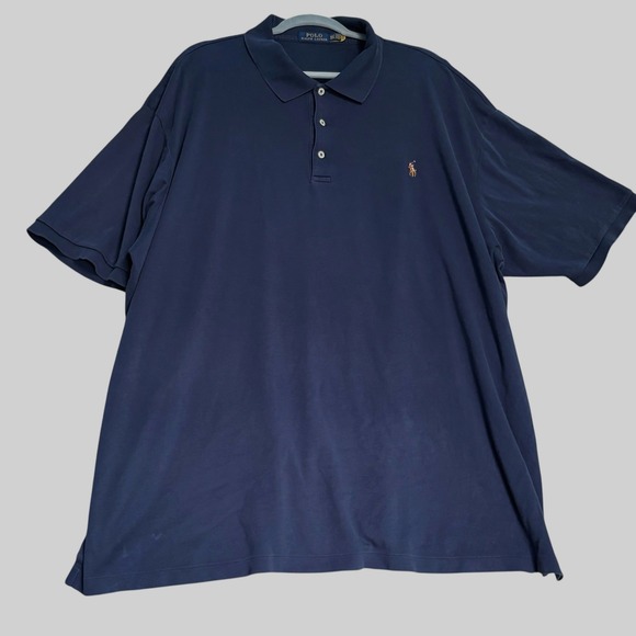 Polo Ralph Lauren Other - Polo Ralph Lauren Polo Shirt Mens 4XLT Navy Blue Short Sleeve Flesh Pony Logo